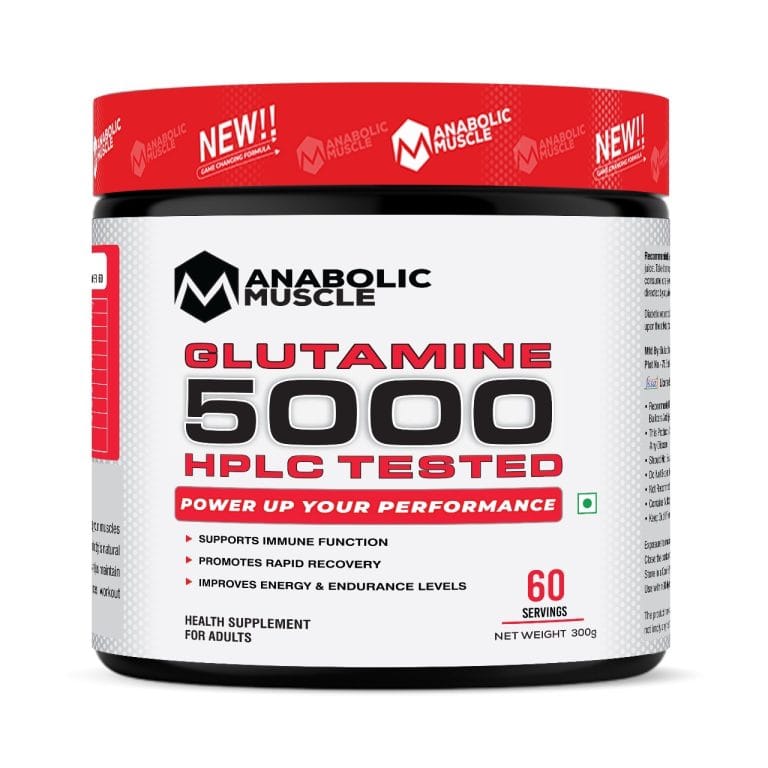Anabolic muscle glutamine 300gm 60 servings ( free delivery )