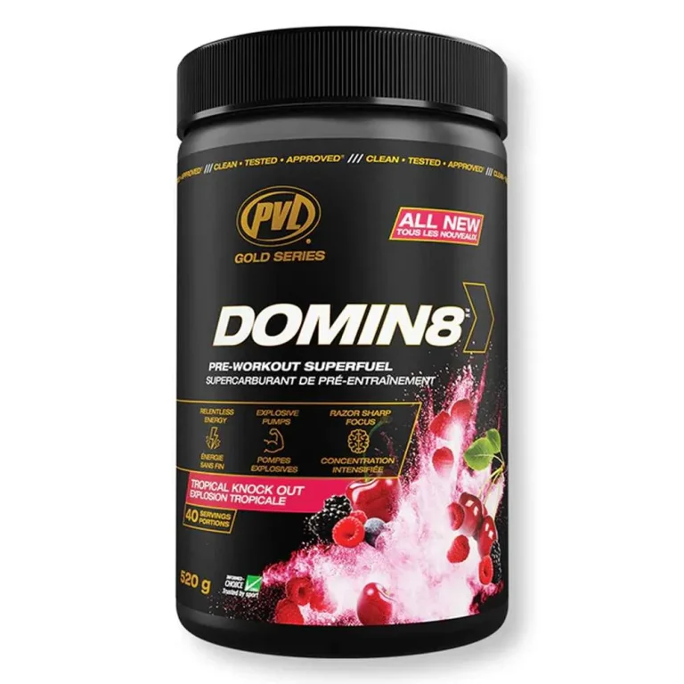 PVL Domin8 � Pre Workout Made in canada 520 gm pack 40 servings ( free delivery )