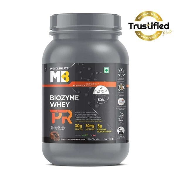 MuscleBlaze Biozyme Whey PR, 1 kg (2.2 lb)